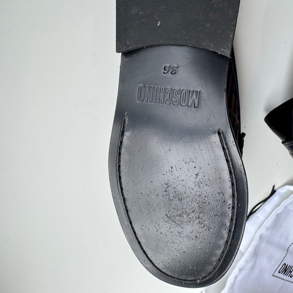 Moschino Women's Logo Jacquard Loafer Mules in Brown l NIB l Size EU36 MSRP $450 - Picture 5 of 6